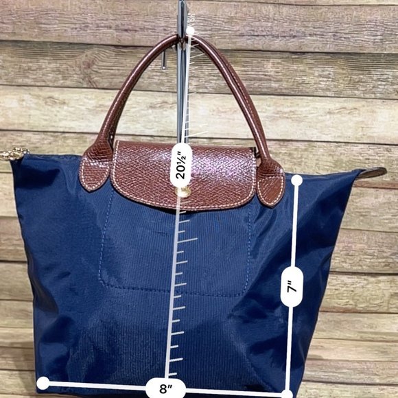 Longchamp Le Pliage Small Blue Tote - Picture 7 of 11